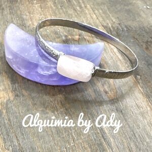 Alquimia Silver and Pink Minimalist Bracelet